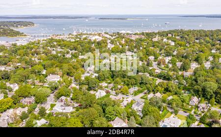 Luftaufnahme von Sag Harbor, NY Stockfoto