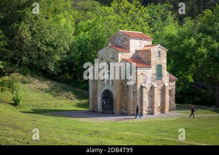 Vorromanische Kirche San Miguel de Lillo, Oviedo, Asturien, Spanien. San Miguel de Lillo ist Teil des UNESCO-Weltkulturerbes Denkmäler von Ovied Stockfoto