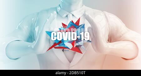 Medizinische Fachkräfte Frontline-Mitarbeiter Kämpfen Gegen Die Krise Im Gesundheitswesen Von Covid-19 Stockfoto