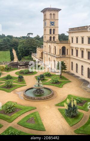 Uhrturm, Osborne House, Isle of Wight, England, Großbritannien Stockfoto