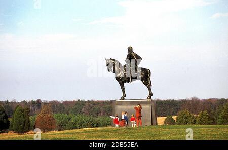 Statue von Thomas Jonathan Jackson auf dem Schlachtfeld von Manassas / Bull Run Virginia Stockfoto