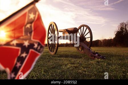 American Civil Wat Artillerie auf Spotaylvania Battlefield Virginia USA Stockfoto