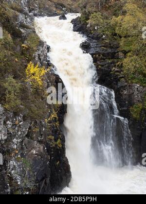 Wasserfälle von Kirkaig in der Nähe von Lochinver, North West Highlands, Schottland, Herbst Stockfoto