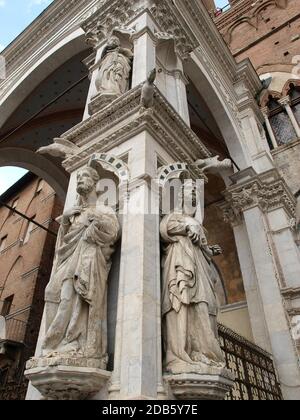 Siena - wunderbar Capella di Piazza Palazzo Pubblico eingerichtet Stockfoto