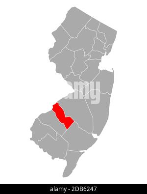 Karte von Camden in New Jersey Stockfoto