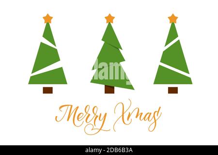 Satz von Weihnachtsbäumen Stock Vektor
