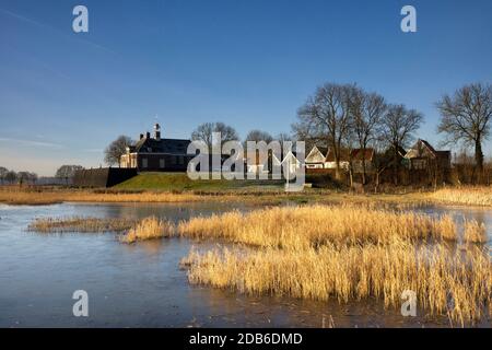 Schokland ist eine ehemalige Insel in der niederländischen Provinz Noordoostpolder und heute UNESCO-Weltkulturerbe Stockfoto