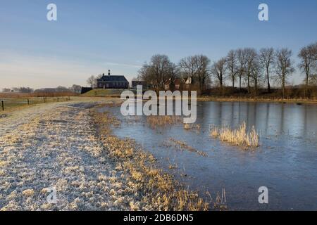 Schokland ist eine ehemalige Insel in der niederländischen Provinz Noordoostpolder und heute UNESCO-Weltkulturerbe Stockfoto