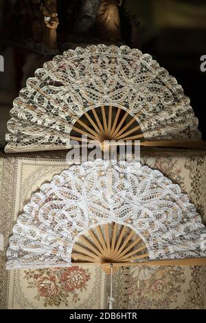 Spitze Hand Fans Stockfoto