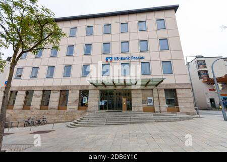 PASSAU - 8. NOVEMBER 2020: Zweiglogo der volksbank. Stockfoto