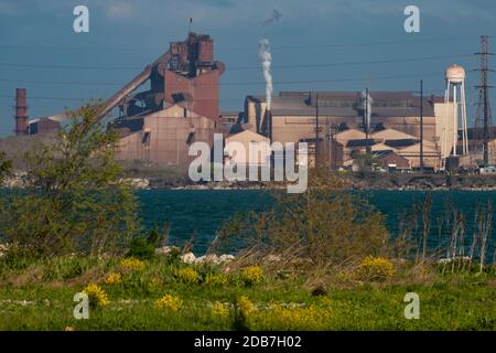 ArcelorMittal Stahlwerk in East Chicago, Indiana. Stockfoto