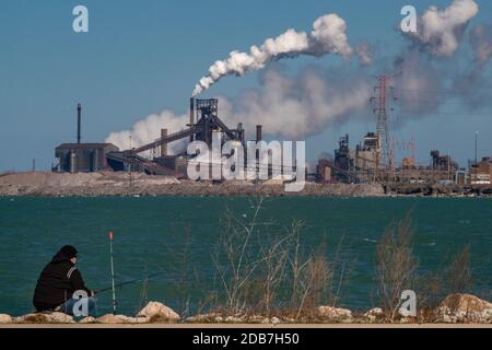 ArcelorMittal Stahlwerk in East Chicago, Indiana. Stockfoto