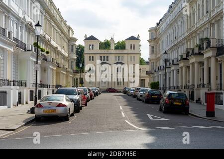 Häuser in Stanley Gardens, Notting Hill, London Stockfoto