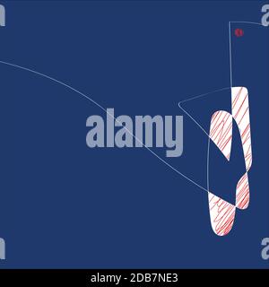 Abstrakt modern trendy Hintergrund. Handgezeichnet verschiedene Formen, Linien und Kritzeleien Stock Vektor