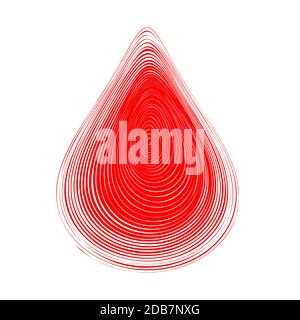 Abstrakt rot Blut fallen. Vector Illustration Stockfoto