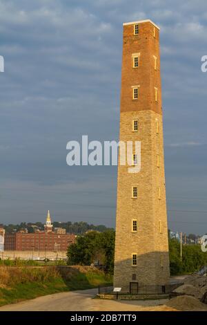 Alter Schussturm in Dubuque, Iowa. Stockfoto