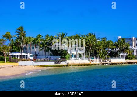 Luxus-Villa im exklusiven Teil der Fort Lauderdale bekannt als klein-Venedig Stockfoto