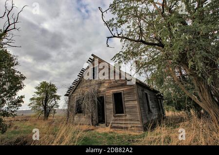 Verlassene Familie Bauernhaus links auseinander fallen in der Region Palouse des Staates Washington Farming Area Stockfoto