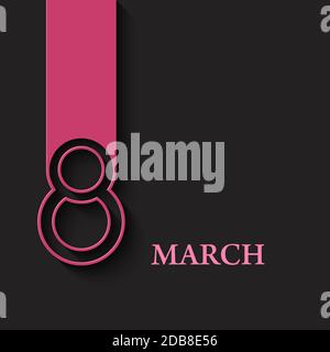 Vector Grußkarte am 8. März Stock Vektor