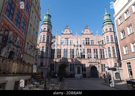 Holländische Manierin Wielka Zbrojownia (die große Waffenkammer) erbaut im XVII von Anthonis van Obbergen in Main City im historischen Zentrum von Danzig, Polen. Septum Stockfoto