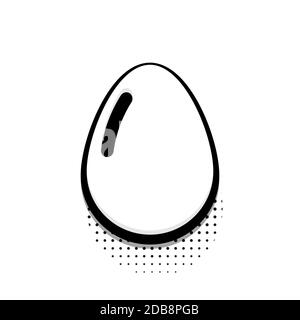 Vektor Moderne Halbton ostern Symbol auf weißem Hintergrund. Stock Vektor