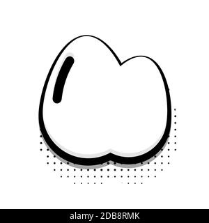 Vektor Moderne Halbton ostern Symbol auf weißem Hintergrund. Stock Vektor