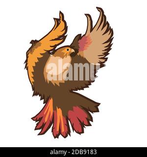 Eagle-Emblem isoliert auf weißer Vektorgrafik. Amerikanisches Symbol der Freiheit. Stockfoto