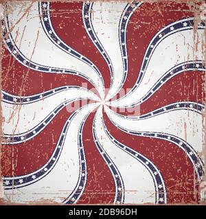 Wirbelige Grunge Hintergrund, amerikanische Flagge Farben. Stock Vektor