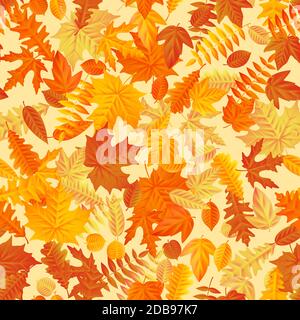 Herbst Blätter Hintergrund nahtlose Muster. EPS 10-Vektordatei Stockfoto
