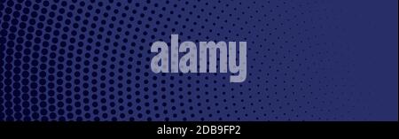 Viele Punkte auf einem blauen Panorama-Hintergrund - Vektor-Illustration Stock Vektor