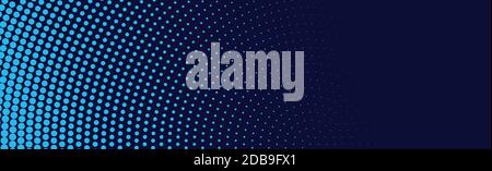 Viele Punkte auf einem blauen Panorama-Hintergrund - Vektor-Illustration Stock Vektor