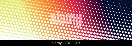 Viele Punkte auf einem Panorama-Hintergrund - Vektor-Illustration Stock Vektor