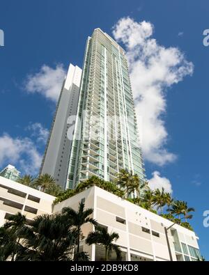 MIAMI, FL, USA - 15. NOVEMBER 2020: Foto von Paraiso Residences Towers Edgewater Miami FL Stockfoto