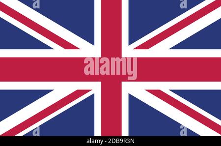Britische Nationalflagge in exakten Proportionen - Vektorgrafik Stock Vektor