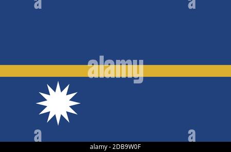 Nauru Nationalflagge in exakten Proportionen - Vektor-Illustration Stock Vektor