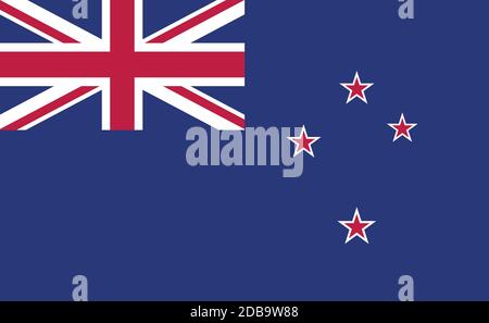 Neuseeland Nationalflagge in exakten Proportionen - Vektor-Illustration Stock Vektor