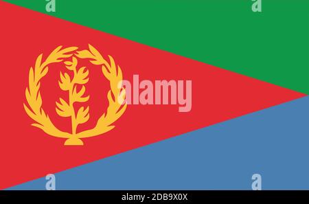 Eritrea Nationalflagge in exakten Proportionen - Vektor-Illustration Stock Vektor