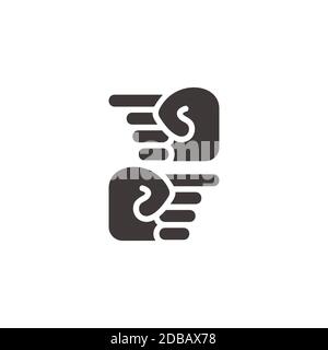 Zeigeranweisungen Symbol Symbol Symbol Symbol Vektor Stock Vektor