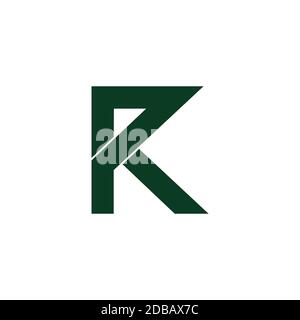 Abstrakter Buchstabe rk einfache geometrische Linie Logo Vektor Stock Vektor