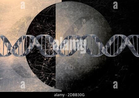 DNA-Helix auf abstraktem Hintergrund Stockfoto