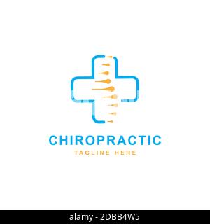 Healthcare Logo Design Symbol Vektor Vorlage.Chiropraktische Symbol Illustration Stock Vektor