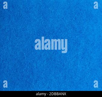 Blaue Textur eines Küchenschwamms mit Fasern, Vollrahmen, Makro Stockfoto