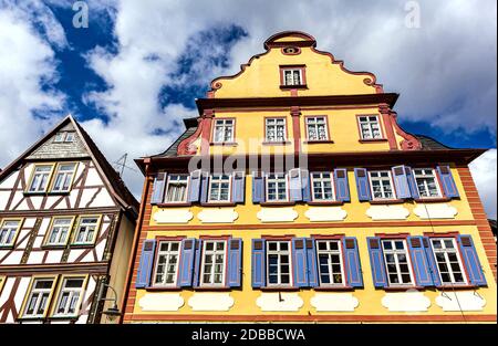 Historische Fachwerkhäuser in Butzbach, Deutschland Stockfoto