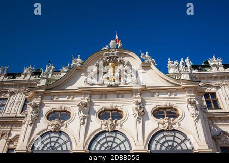 Detail des Oberen Belvedere in einem schönen Frühjahr Tag Stockfoto