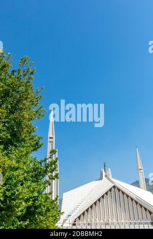 Shah Faisal Moschee ist eine der größten Moscheen der Welt. Islamabad, Pakistan. Stockfoto