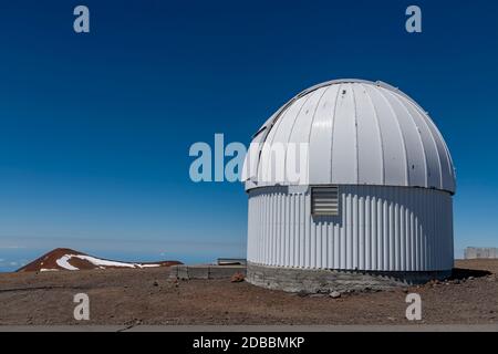 Kanada Frankreich Hawaii Telescope, Mauna Kea Ice Age Natural Area Reserve, Big Island, Hawaii Stockfoto