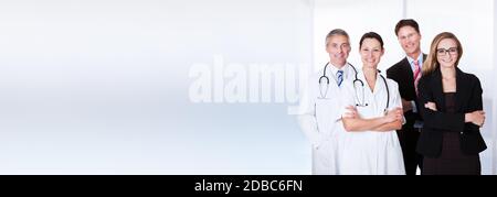Gesundheitswesen Medizinische Verwaltung Und Ärzte Im Krankenhaus Stockfoto
