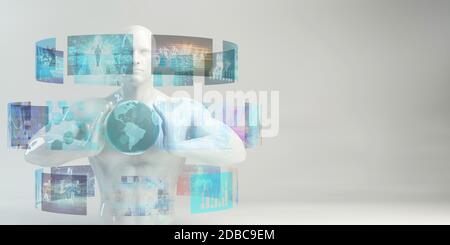 Informationsmanagement und Big Data Cloud-Computing-Lösungen Stockfoto