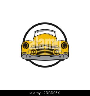 Klassische LKW-Illustration oder Vintage-oder Retro-Auto-Logo-Design. Vintage-Stil.EPS 10 Stock Vektor