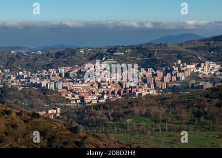 Blick auf die Stadt bilbao von oben Stockfoto